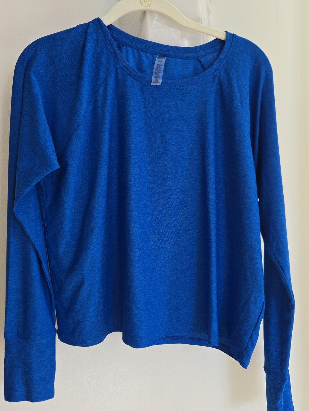 NWT! Beyond Yoga Featherweight Daydreamer Pullover Top Court Blue Heather